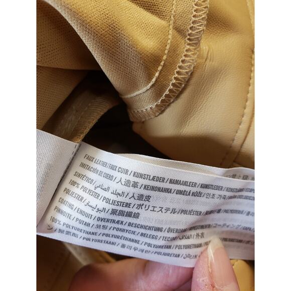 Hollister Jeans Size 1 Womens Brown Faux Leather Pants Ladies Straight NWT - Picture 7 of 15